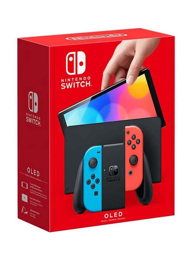 نينتندو - Switch Oled Neon مع Super Mario: Rpg & Wario Ware: Move It - Image 1