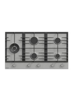 Bompani 90cm Built-In Hob - 5 Gas Euro Type Pool Burners, Sabaf Burners, Stainless Steel Body - One Year Manufacturer Warranty - BO293MQT Silver  - Image 1
