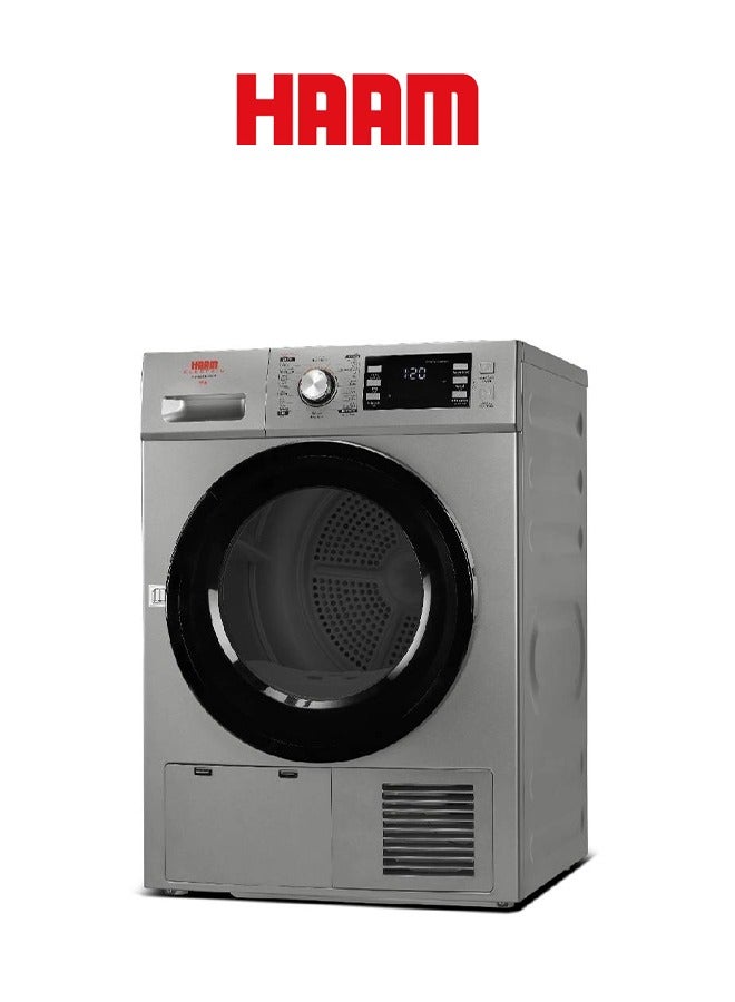 HAAM - Clothes Dryer Front Loading LED Screen Intensive Drying Method HDR80SLV-24N Silver - Image 1