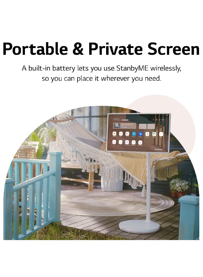 27ART10AKPL 27" StanbyME Rollable Touch Screen Full HD Share TV 27ART10AKPL White