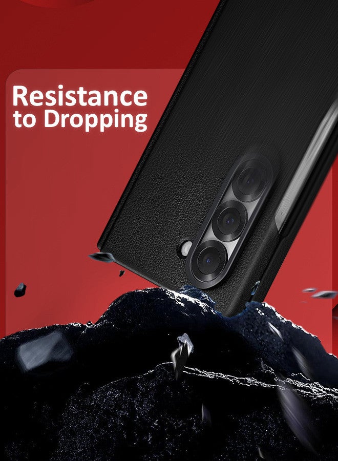 مارجون (لهاتف Samsung Galaxy Z Fold 6) غطاء حماية جلدي Kindsuit بتصميم رفيع وأنيق - Image 4