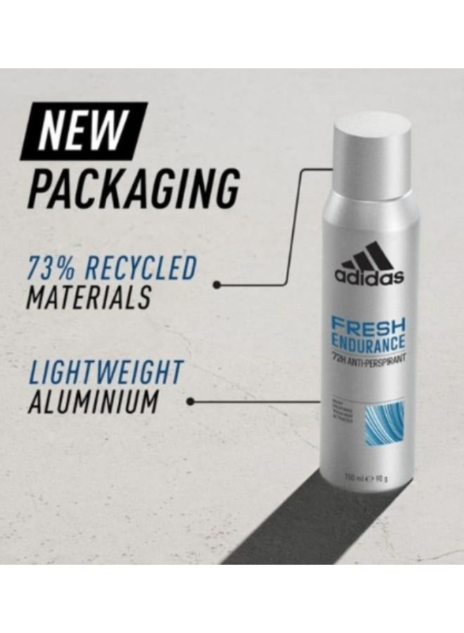 Adidas Fresh Endurance 72h Anti-Perspirant Men Deo Spray 150ml - Image 2