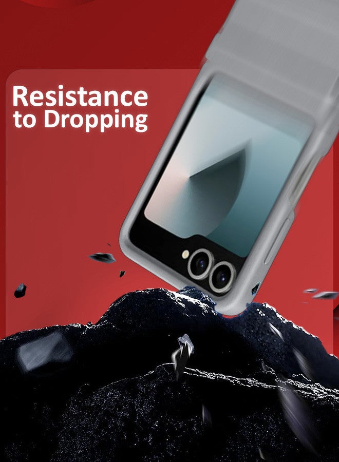 مارجون (لجهاز سامسونج جالاكسي زد فليب 6) غطاء جلد فليب مع حماية المفصل غطاء مضاد للصدمات - Image 4