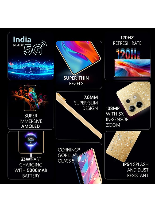 Xiaomi Redmi Note 13 Dual SIM Prism Gold 8GB RAM 256GB 5G - Global Version  - Image 2