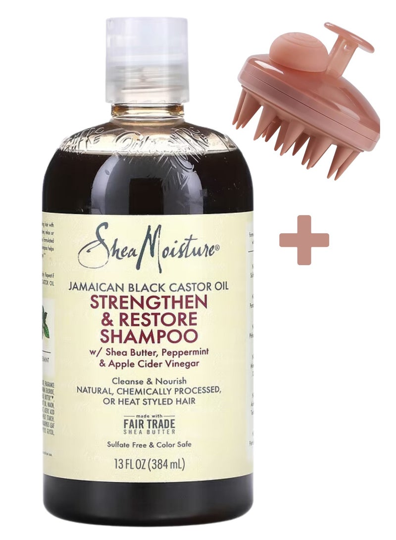 SheaMoisture Jamaican Black Castor Oil Strengthen & Restore Shampoo, 13 oz - Promotes Hair Growth, Cleanses and Detoxifies, Sulfate-Free - Image 1