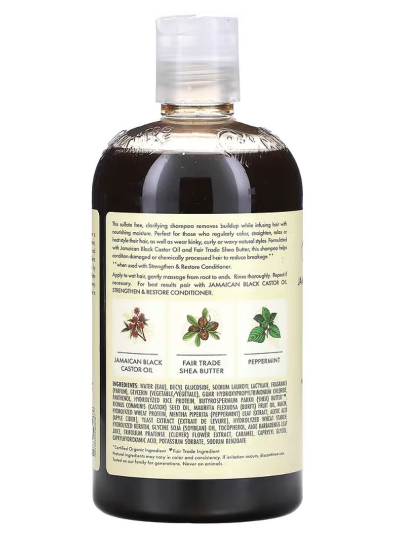 SheaMoisture Jamaican Black Castor Oil Strengthen & Restore Shampoo, 13 oz - Promotes Hair Growth, Cleanses and Detoxifies, Sulfate-Free - Image 2