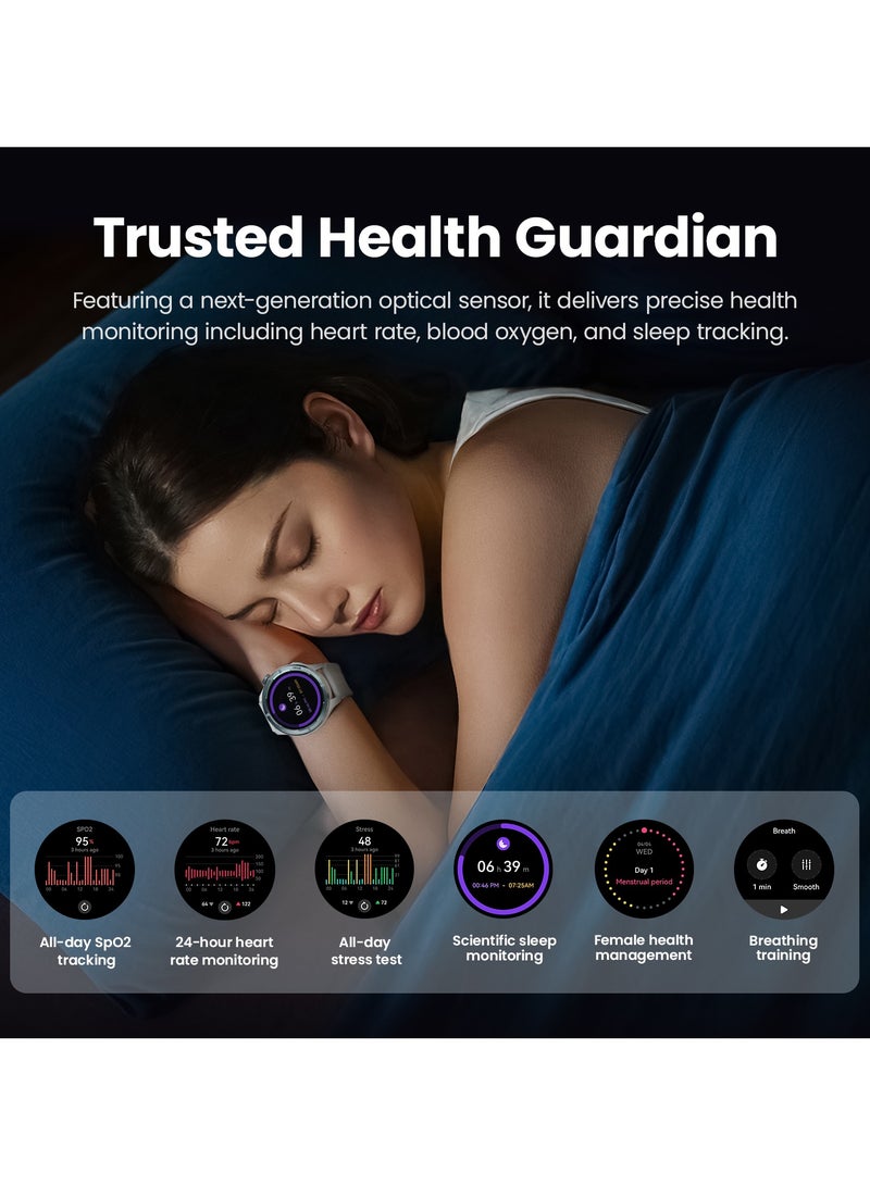 Haylou 300 mAh Smart Watch 300mAh 1.53" Display Smart Watch for Men Women SpO2 Heart Rate Monitor Endurance Smartwatch IP68 Waterproof Fitness Watch for Android iOS Phones Black - Image 5