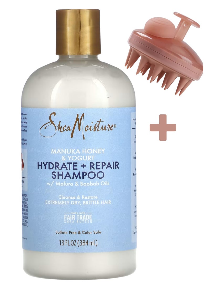 SheaMoisture Manuka Honey & Yogurt Hydrate + Repair Shampoo, 13 oz - Strengthens, Protects, and Prevents Breakage, Sulfate-Free - Image 1