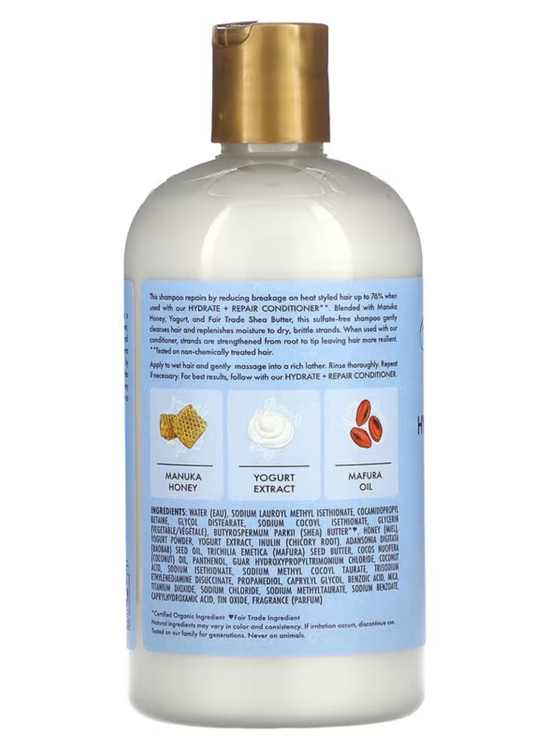 SheaMoisture Manuka Honey & Yogurt Hydrate + Repair Shampoo, 13 oz - Strengthens, Protects, and Prevents Breakage, Sulfate-Free - Image 2