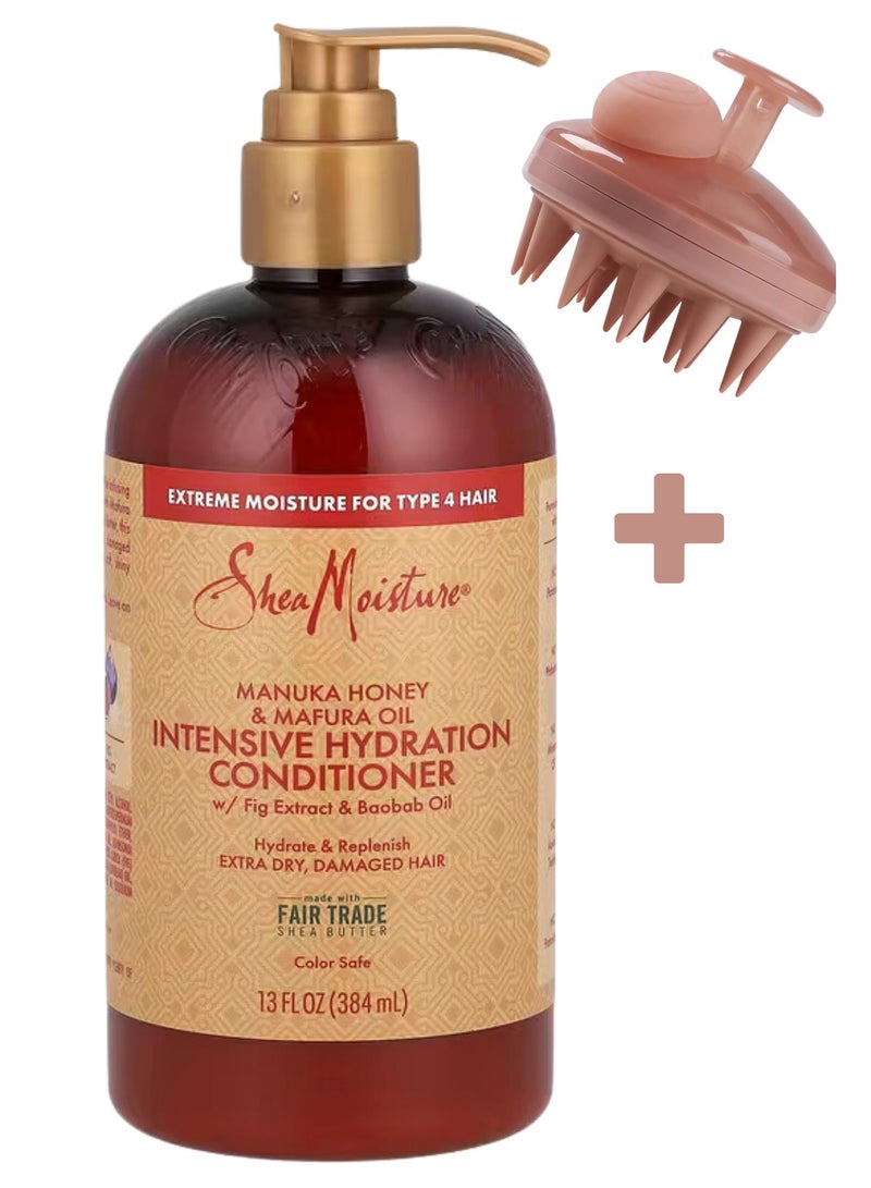 SheaMoisture Manuka Honey & Mafura Oil Intensive Hydration Conditioner, 13 oz - Nourishes, Softens, and Adds Shine, Sulfate-Free - Image 1