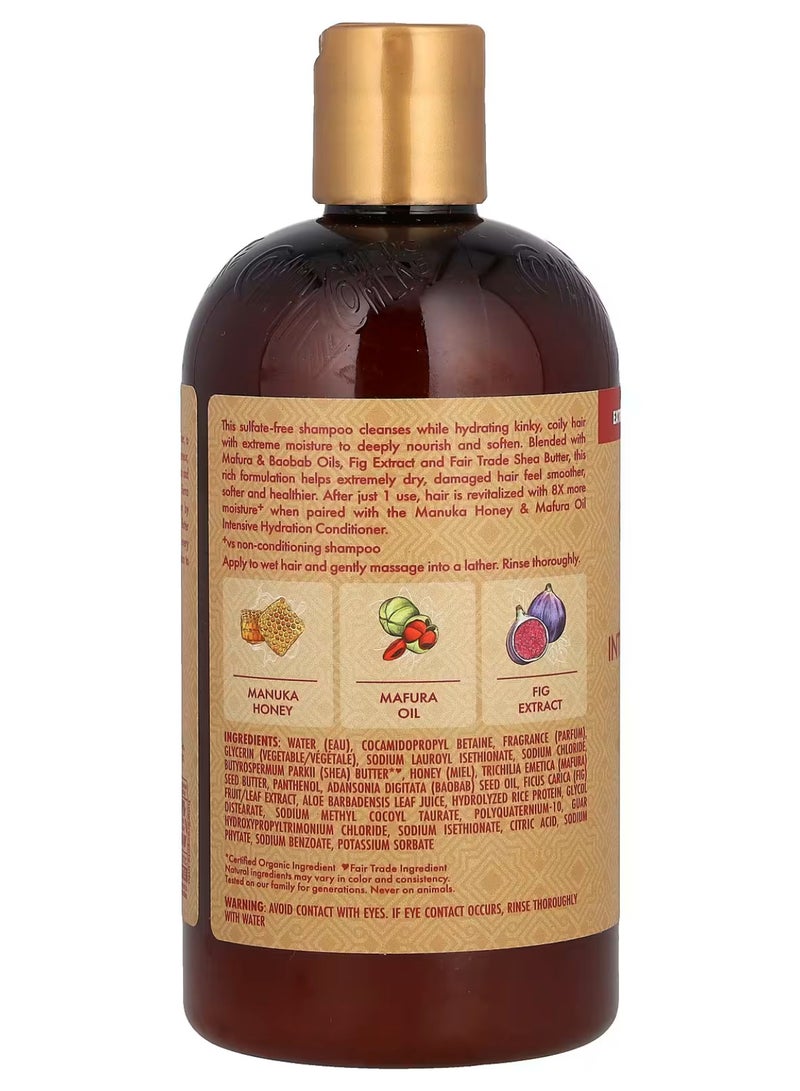 SheaMoisture Manuka Honey & Mafura Oil Intensive Hydration Shampoo, 13 oz - Moisturizes, Softens, and Adds Shine, Sulfate-Free - Image 2
