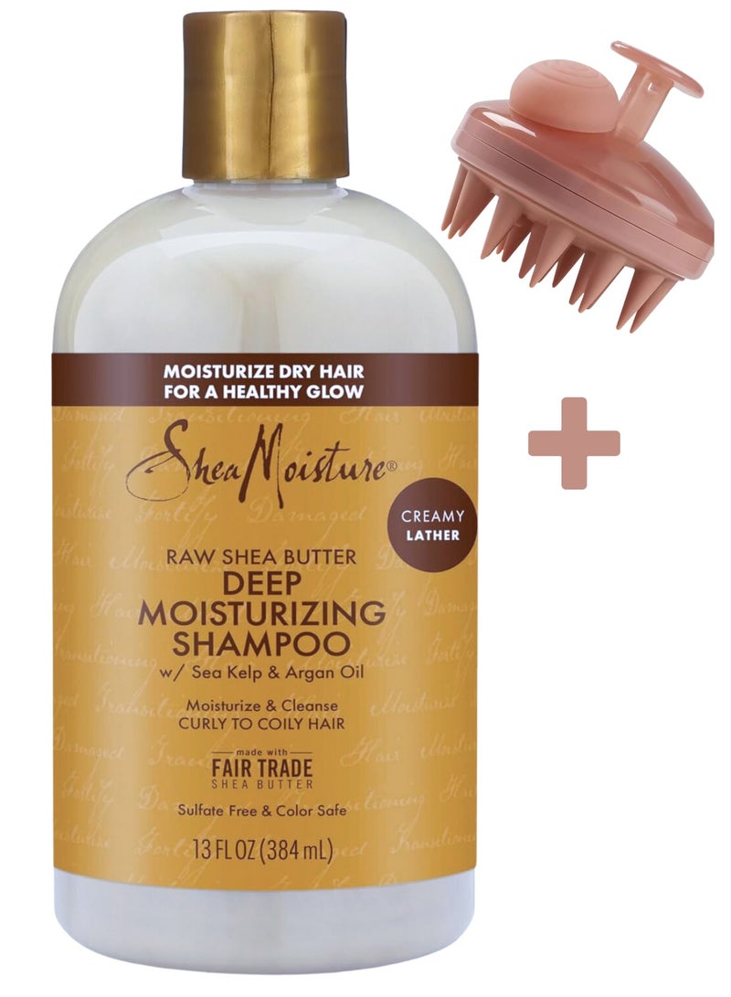 SheaMoisture Raw Shea Butter Moisture Retention Shampoo, 13 oz - Hydrates, Repairs, and Smooths, Sulfate-Free - Image 1