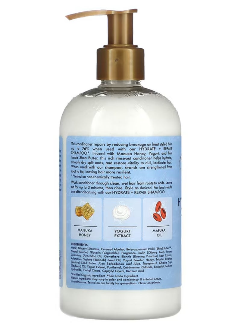 SheaMoisture Manuka Honey & Yogurt Hydrate + Repair Hair Care Duo - Shampoo and Conditioner Set, 13 oz Each - Strengthens, Moisturizes, Reduces Breakage, Sulfate-Free - Image 3