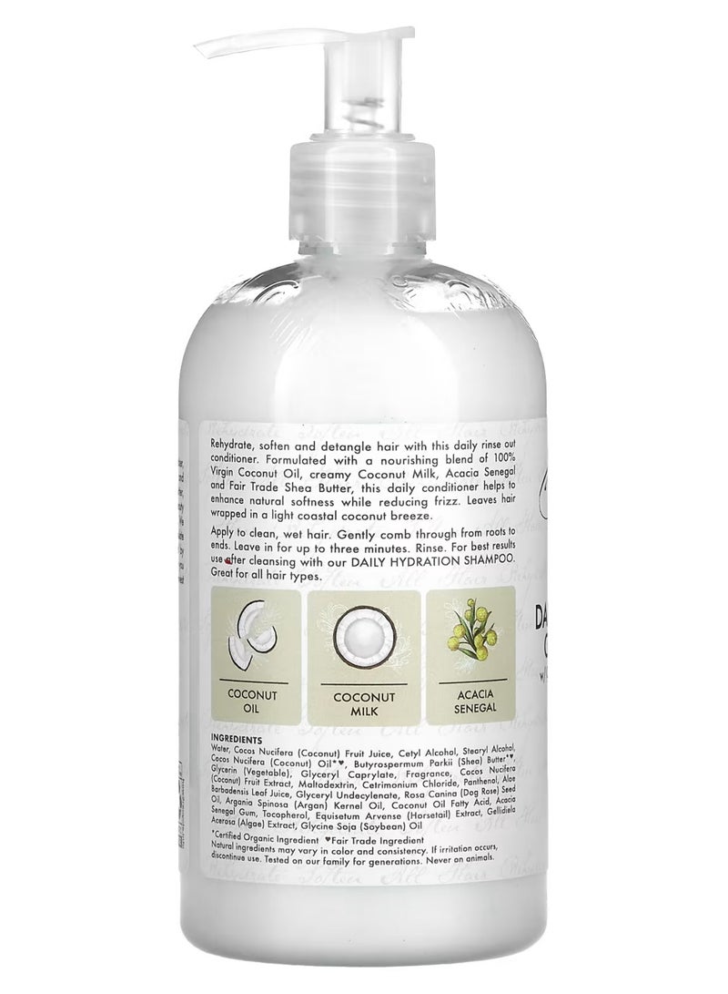 SheaMoisture 100% Virgin Coconut Oil Daily Hydration Shampoo and Conditioner Set, 13 oz Each - Moisturizes, Softens, and Detangles, Sulfate-Free - Image 3