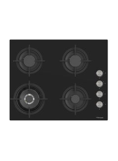 Bompani 60cm Built-In Hob,  4 Gas Euro Type Pool Burners, Sabaf Burners, Tempered Black Glass - One Year Manufacturer Warranty - BO217VFT Black  - Image 1