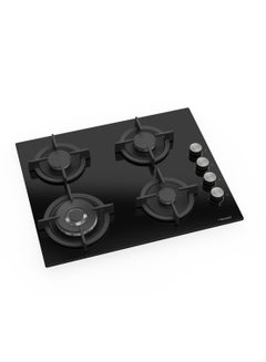 Bompani 60cm Built-In Hob,  4 Gas Euro Type Pool Burners, Sabaf Burners, Tempered Black Glass - One Year Manufacturer Warranty - BO217VFT Black  - Image 2