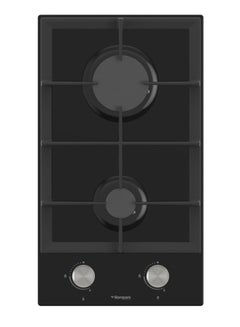 Bompani 30cm Built-in Hobs - 2 Gas Euro Type Pool Burners, Sabaf Burners, 8mm Tempered Black Glass - One Year Manufacturer Warranty BO263VFT Black  - Image 1