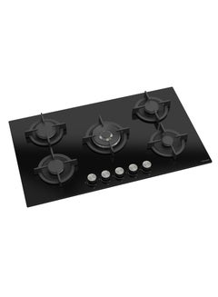 Bompani 90cm Built-In Hob, 5 Gas Euro Type Pool Burners, Sabaf Burners, Tempered Black Glass, Mechanical Control - One Year Manufacturer Warranty - BO297VFT Black  - Image 2