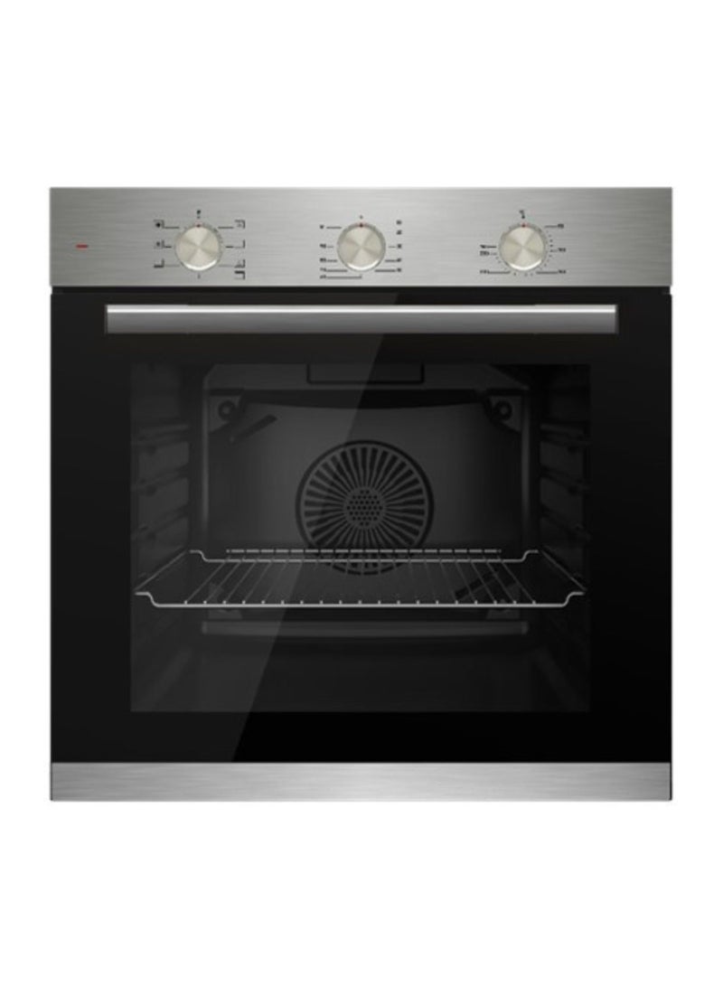 60cm Built-In Oven,  Stainless Steel Electric Oven, Electroturbo, 73L Capacity, Elegant Design - One Year Manufacturer Warranty - BO243ZYT Silver