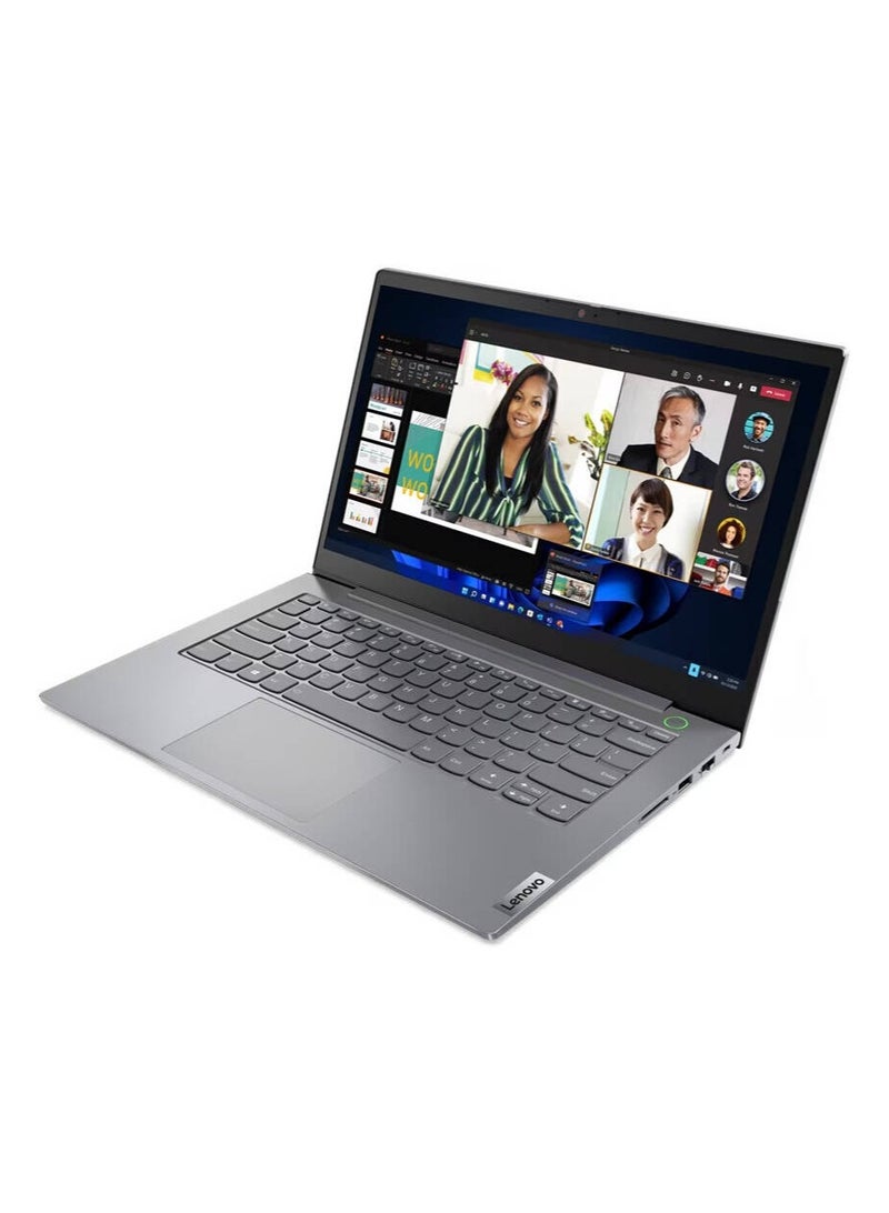 لينوفو - كمبيوتر محمول ThinkBook 14 G5 IRL، شاشة IPS FHD مقاس 14 بوصة، معالج Intel Core i5-1335U، ذاكرة وصول عشوائي 16 جيجابايت، قرص SSD سعة 512 جيجابايت، رسومات Intel Iris Xe، لوحة مفاتيح بإضاءة خلفية، نظام التشغيل Windows 11 Pro، - Image 1