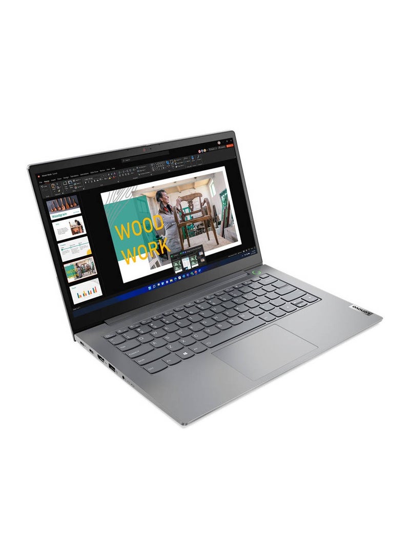 لينوفو - كمبيوتر محمول ThinkBook 14 G5 IRL، شاشة IPS FHD مقاس 14 بوصة، معالج Intel Core i5-1335U، ذاكرة وصول عشوائي 16 جيجابايت، قرص SSD سعة 512 جيجابايت، رسومات Intel Iris Xe، لوحة مفاتيح بإضاءة خلفية، نظام التشغيل Windows 11 Pro، - Image 1