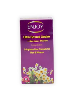 ENJOY U. S.D+Narcissus Flowers Premium Condoms 12Pcs  - Image 2