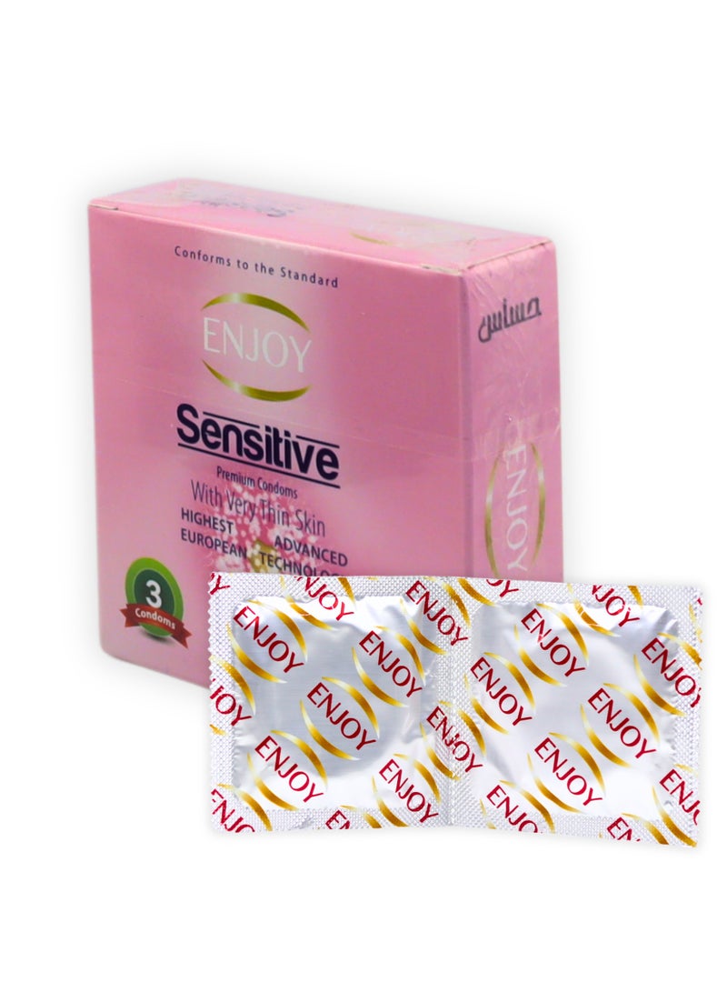 ENJOY Enjoy Sensitive Premium Condoms 3Pcs  - Image 5