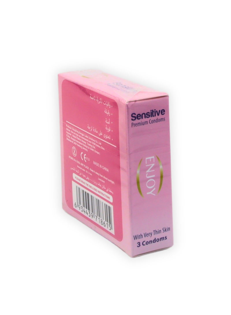 ENJOY Enjoy Sensitive Premium Condoms 3Pcs  - Image 3