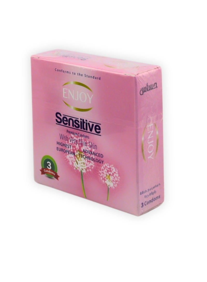 ENJOY Enjoy Sensitive Premium Condoms 3Pcs  - Image 2