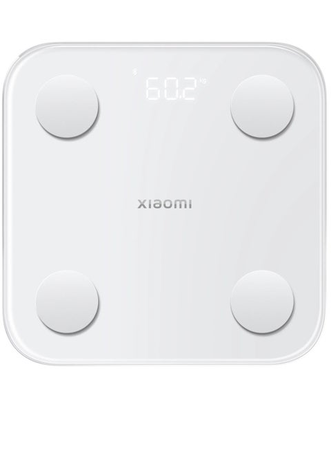 Xiaomi Body Composition Smart Scale S400 13 Body Metrics, High-Precision BIA Sensors, Bluetooth Sync, Auto User Recognition, LED Display, Tempered Glass, Pregnancy Mode, 150kg Capacity – White
