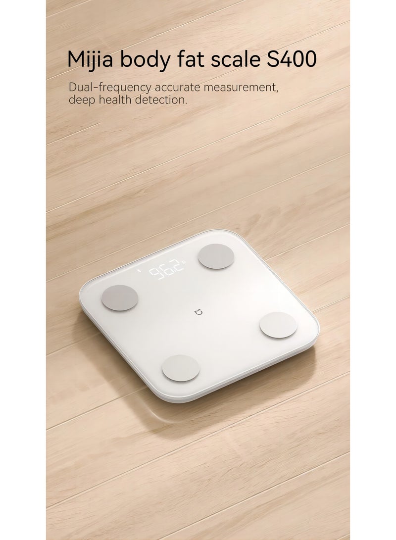 Xiaomi Body Composition Smart Scale S400 13 Body Metrics, High-Precision BIA Sensors, Bluetooth Sync, Auto User Recognition, LED Display, Tempered Glass, Pregnancy Mode, 150kg Capacity – White - pnsku/N70094393V/45/_/1721631742/8c48e21f-53fa-4ca9-8c7b-a773e0d8639a