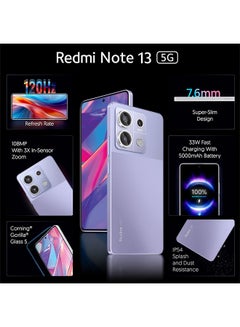 Xiaomi Redmi Note 13 Dual SIM Chromatic Purple  8GB RAM 256GB 5G - Global Version  - Image 2