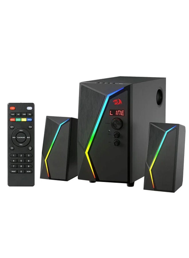 REDRAGON ANVIL GS520-PRO 2.1 Channel Gaming Speaker, Dynamic RGB w/EQ Mode, BT/FM/USB/SD/AUX, Black - Image 1