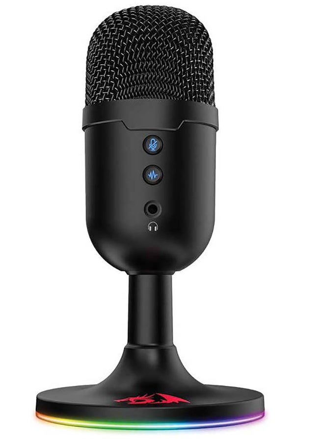 Redragon Puslar Streaming Microphone, Omni-Directional (360° Radio Reception), Volume Mute & Noise Cancelling Control, USB Plug Cable, 1.8m Cable Length, Black | GM303 - pnsku/N70094416V/45/_/1741851015/62fa16a7-c5da-4f7b-a513-28ca877cd733