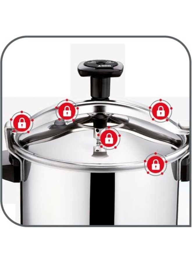 TEFAL Pressure Cooker | Authentique 10 L | Stainless Steel | 5 Security Systems | all heat sources including induction | 2 Years Warranty | P0531634 Silver - Image 3