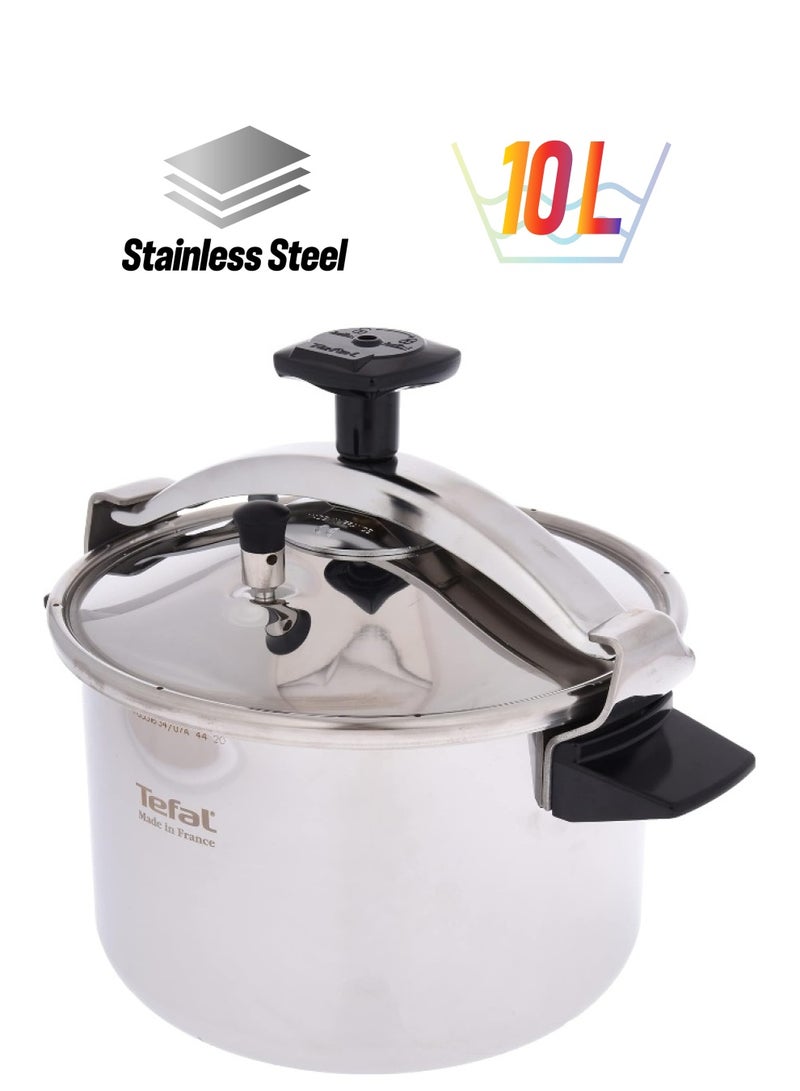 Tefal TEFAL Pressure Cooker | Authentique 10 L | Stainless Steel | 5 Security Systems | All Heat Sources Including Induction | 2 Years Warranty | P0531634 Silver  - Image 1