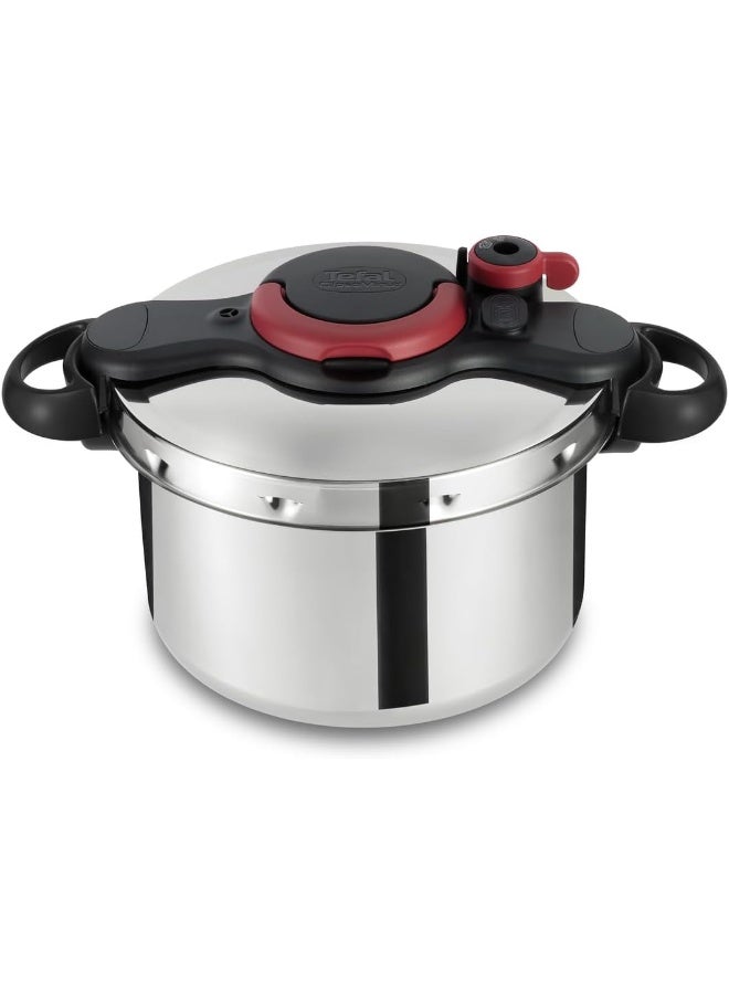 Tefal TEFAL Pressure Cooker | Clipso Minut Easy 7.5L | Stainless steel | All heat sources including induction | Cooks Up To 2 Times Faster | Vitamins Preserved | Made in France | 2 Years Warranty Silver 