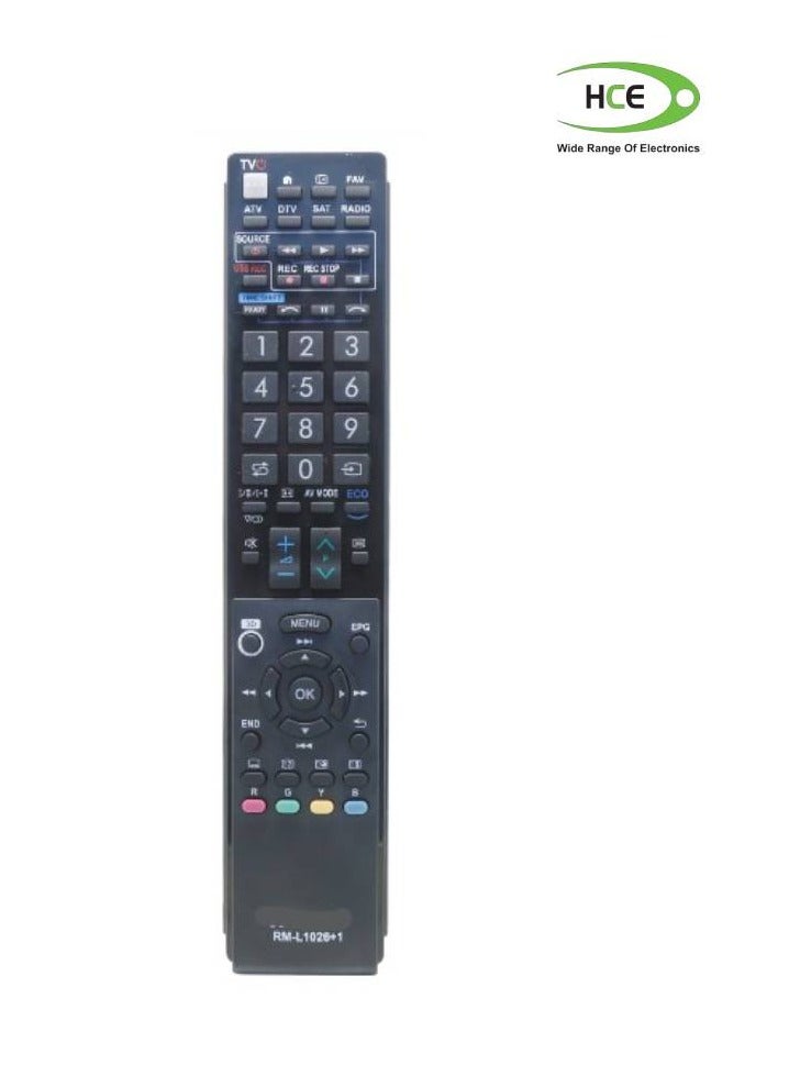 HCE Universal Replacement Remote Control Fit for All Sharp Smart TV, Aquos TV Black