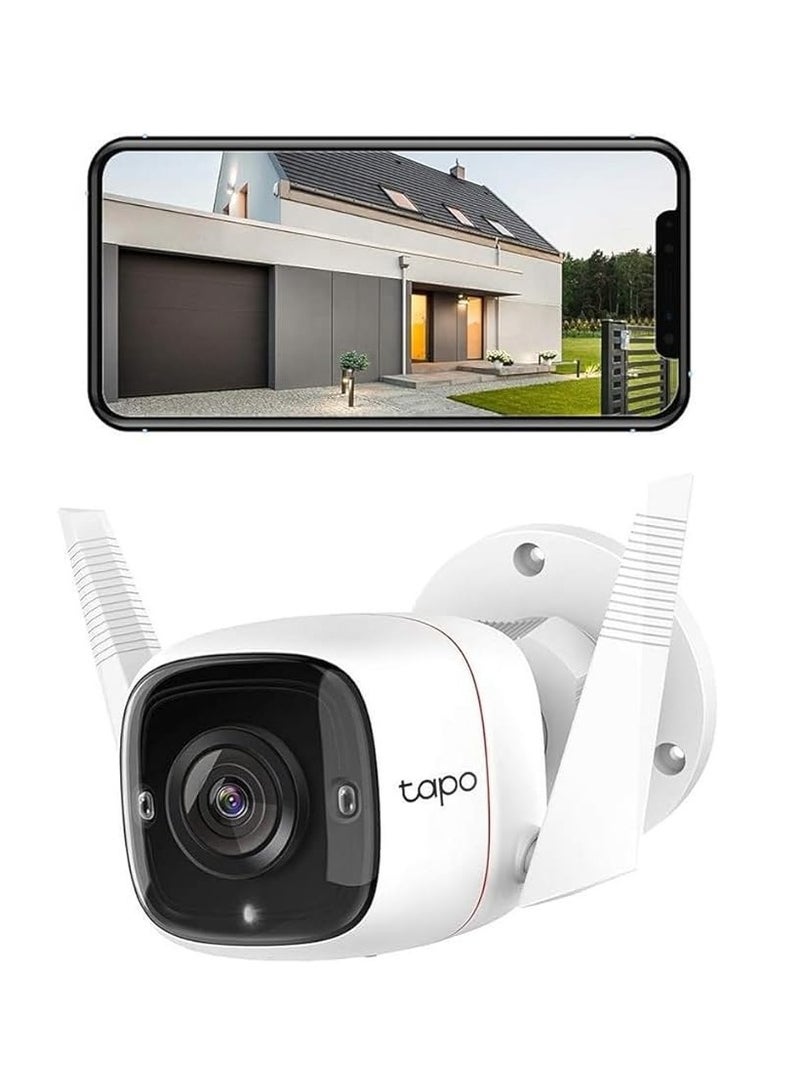 TP-LINK Tapo C310 New Outdoor Security Wi-Fi Camera 3MP High Definition, Built-in Siren with Night Vision