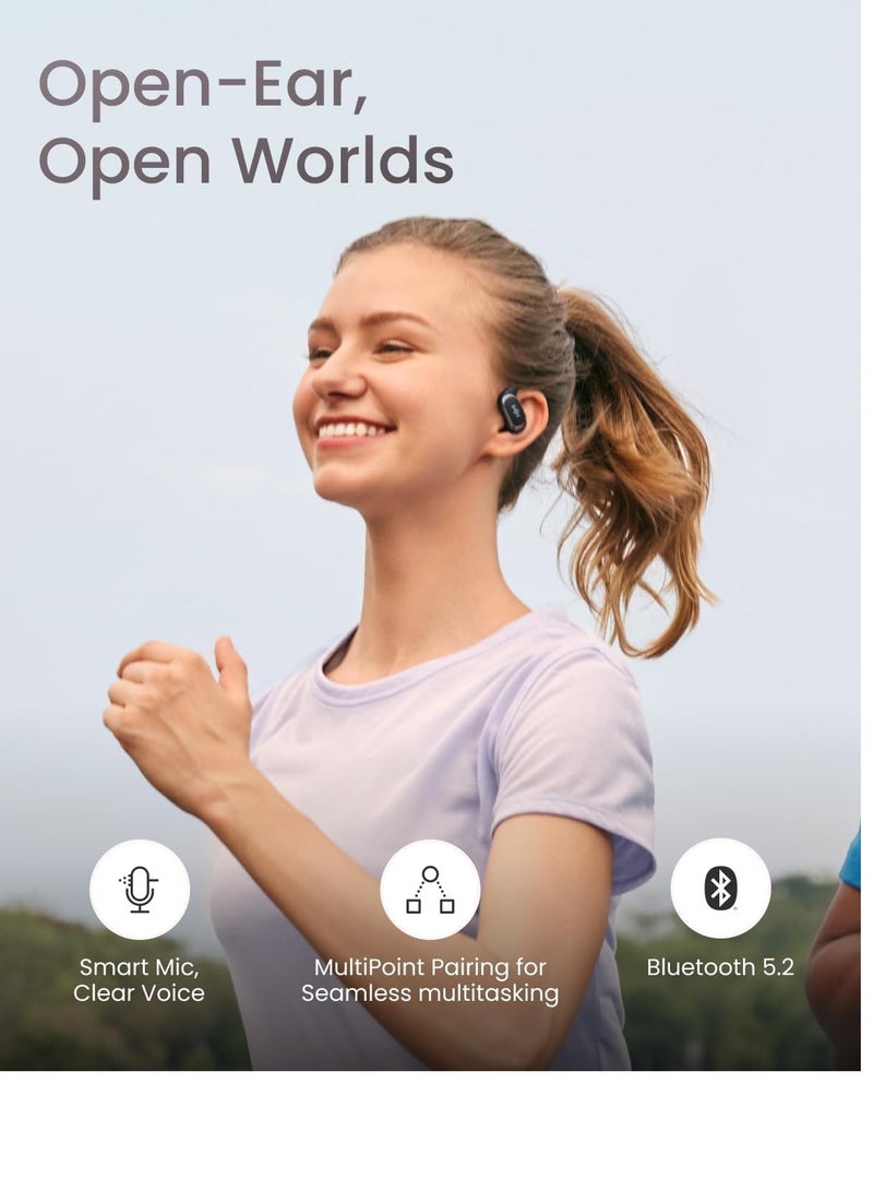 SHOKZ - OpenFit air Wireless Headphones, Bluetooth Bone Conduction Sports Headset with Mic, 6 Hour Playtime & IP55 Waterproof for Running Workout Cycling Black - Image 1