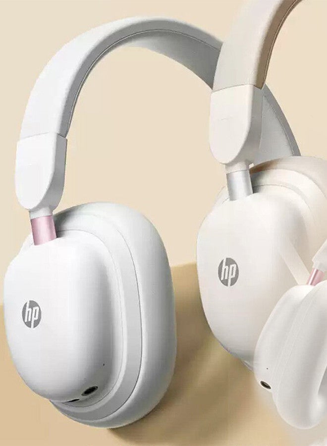 HP 2 Pack H231R Headphones Wireless Bluetooth 5.3 Sports Extra Long Standby Game Wired Computer Headphones Creamy/White - Image 4