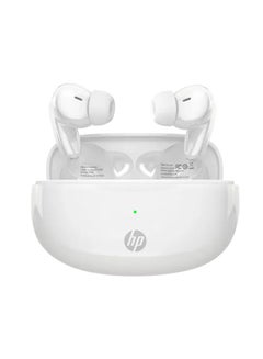 HP H10i Wireless Headphones with Touch Settings, Super Battery Life Portable Pocket True Wireless Headphones White  - Image 1