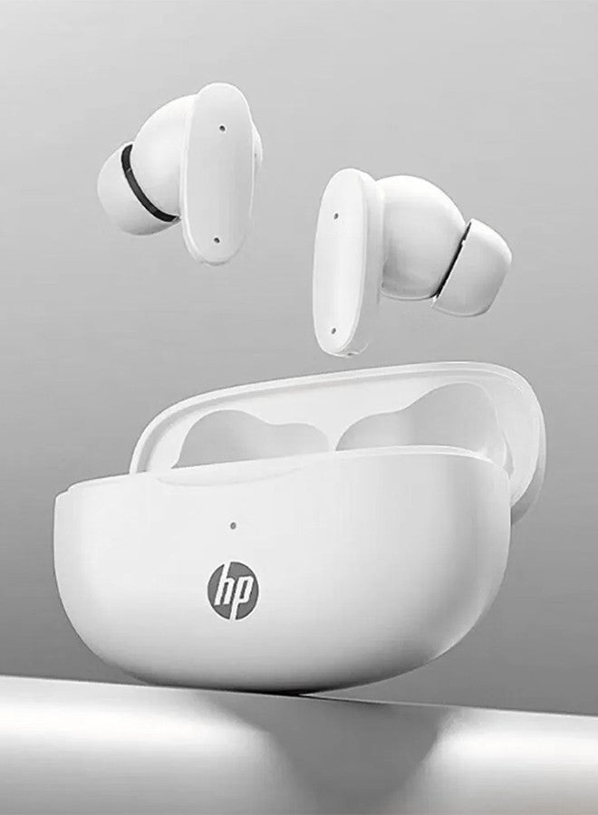 HP H10i Wireless Headphones with Touch Settings, Super Battery Life Portable Pocket True Wireless Headphones White  - Image 5
