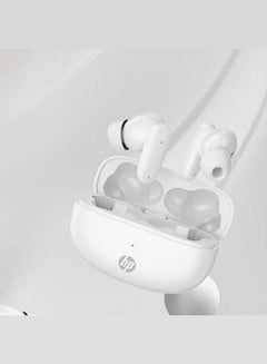 HP H10i Wireless Headphones with Touch Settings, Super Battery Life Portable Pocket True Wireless Headphones White  - Image 3