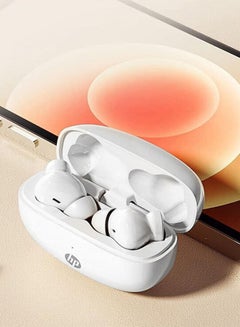 HP H10i Wireless Headphones with Touch Settings, Super Battery Life Portable Pocket True Wireless Headphones White  - Image 2