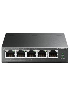 TP-LINK TL-SF1005LP is a 5-Port 10/100Mbps Desktop Switch with 4-Port PoE Black  - Image 1