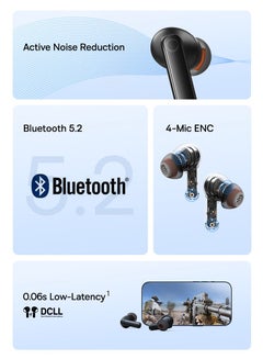 Baseus Baseus - Bowie MZ10 Wireless Noise Cancelling Headphones with 4 Microphones - Black Cosmic Black  - Image 5