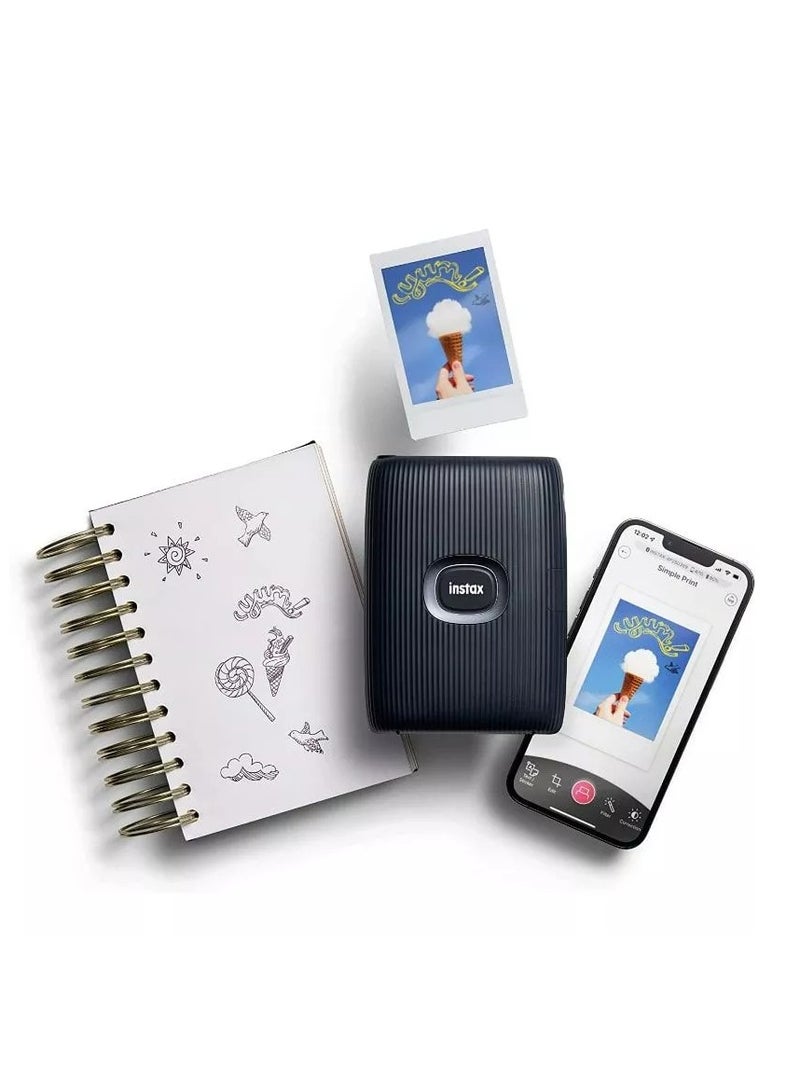 فوجي فيلم - طابعة Instax Mini Link 2 الفورية للهواتف الذكية باللون الأزرق الفضائي - Image 1