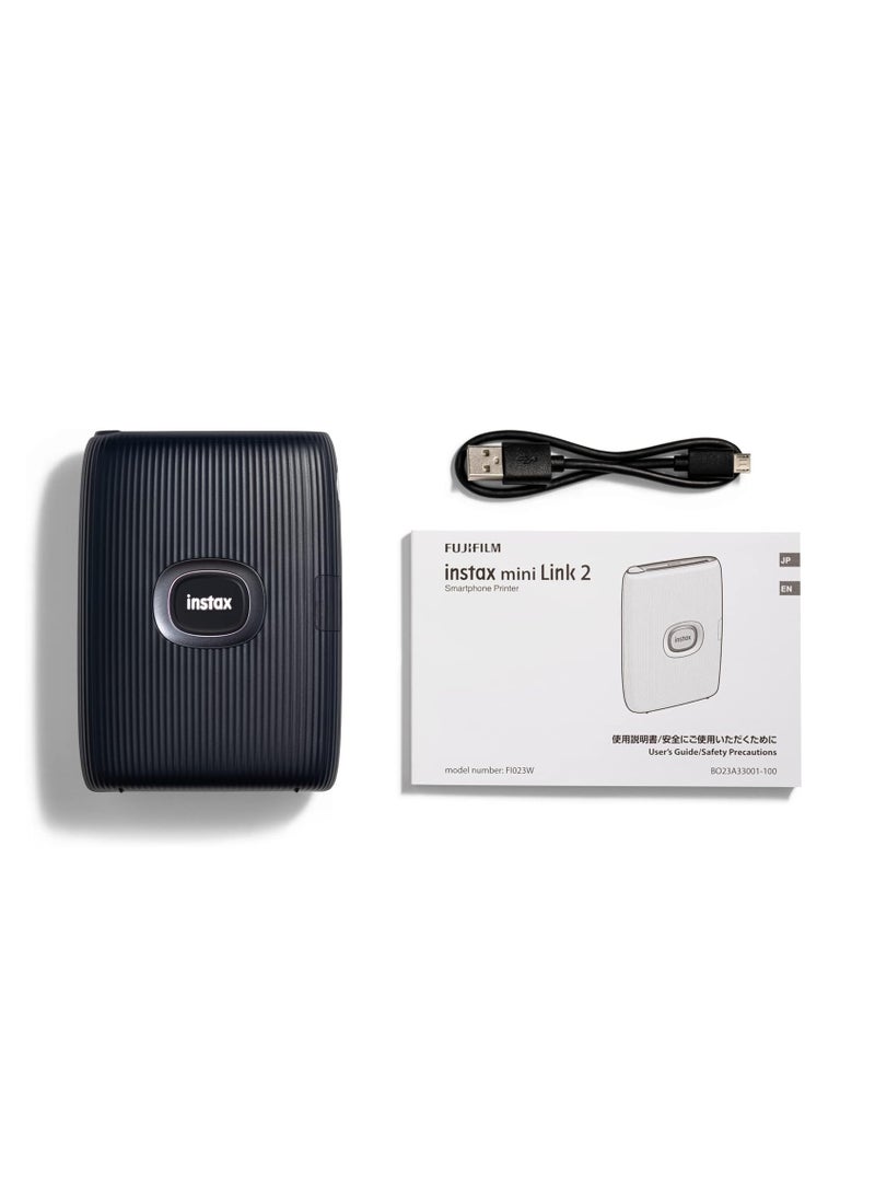 فوجي فيلم - طابعة Instax Mini Link 2 الفورية للهواتف الذكية باللون الأزرق الفضائي - Image 1