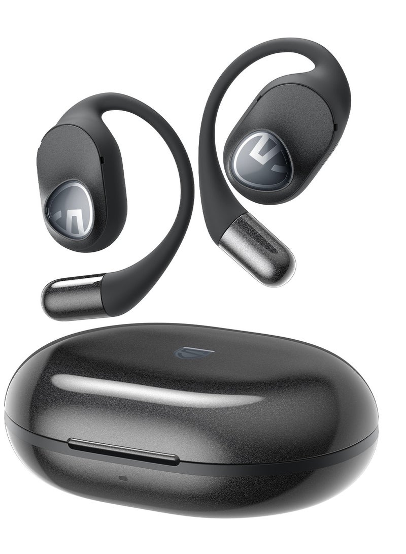 SoundPEATS GoFree 2 Bluetooth Headphones 5.3 Bluetooth Sport Earphones With Ear Hooks Hi-Res Audio LDAC Codec, 16.2 mm Multipoint Driver, Lightweight Open Ear Design 4 Microphones 35 Hours Pearlescent Black  - Image 1